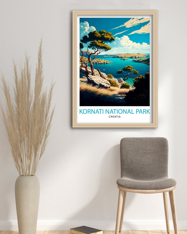 National Park Kornati Croatia Travel Poster Kornati Wall Art Kornati Home Decor Croatia Travel Poster Gift For Croatia Lovers Kornati