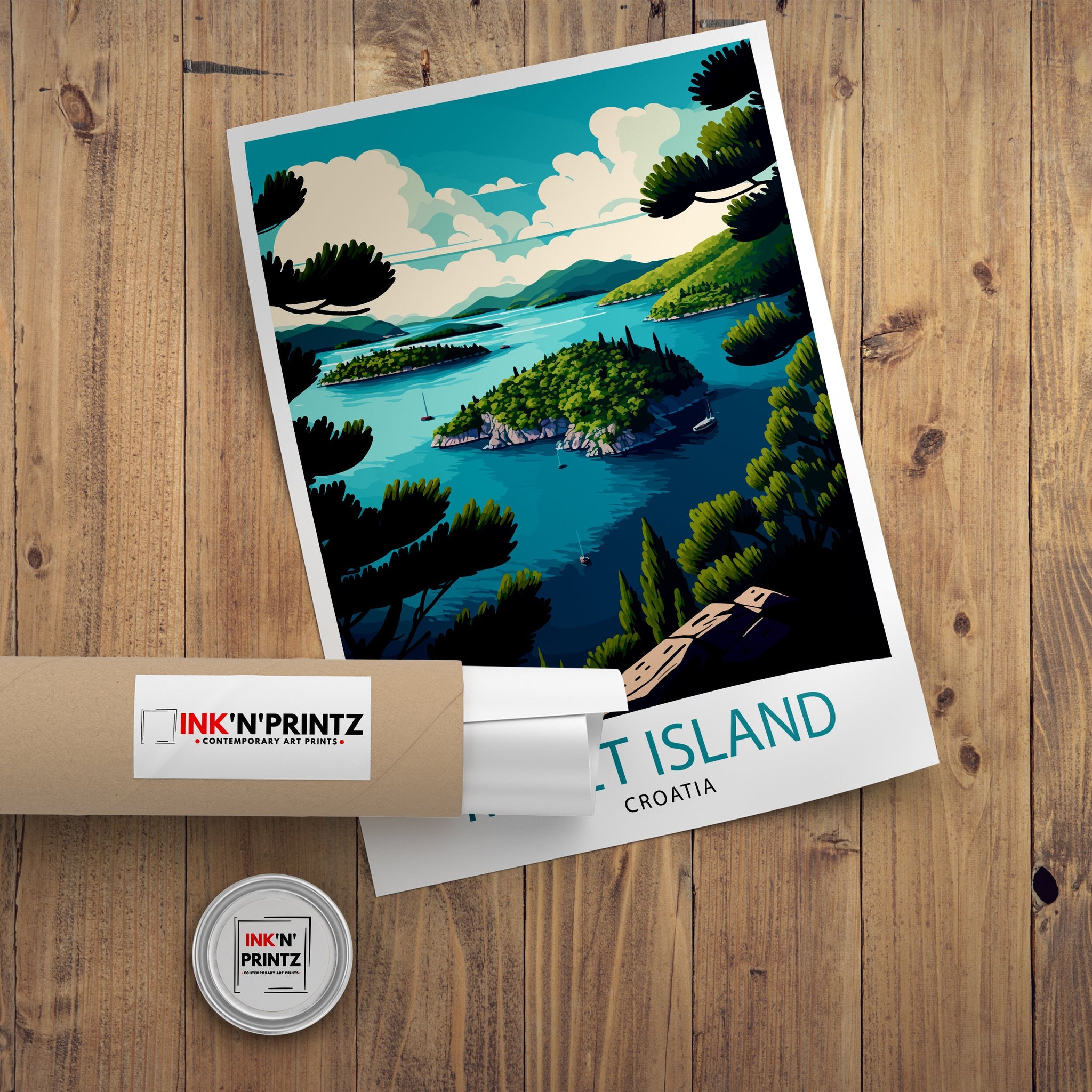 Mljet Island Croatia Art Print, Travel Poster