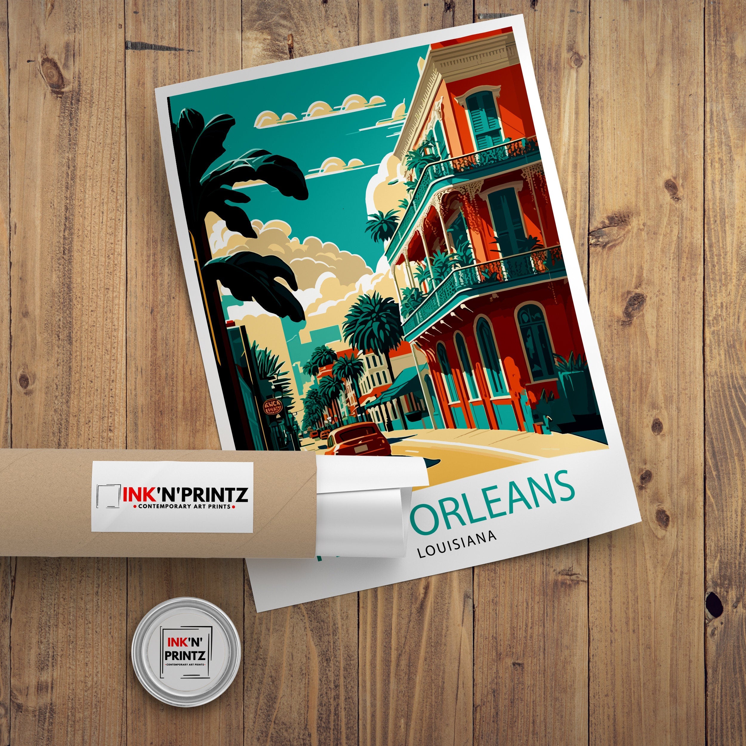 New Orleans Travel Print| New Orleans Wall Decor New Orleans Home Living Decor New Orleans Illustration Travel Poster Gift For New Orleans