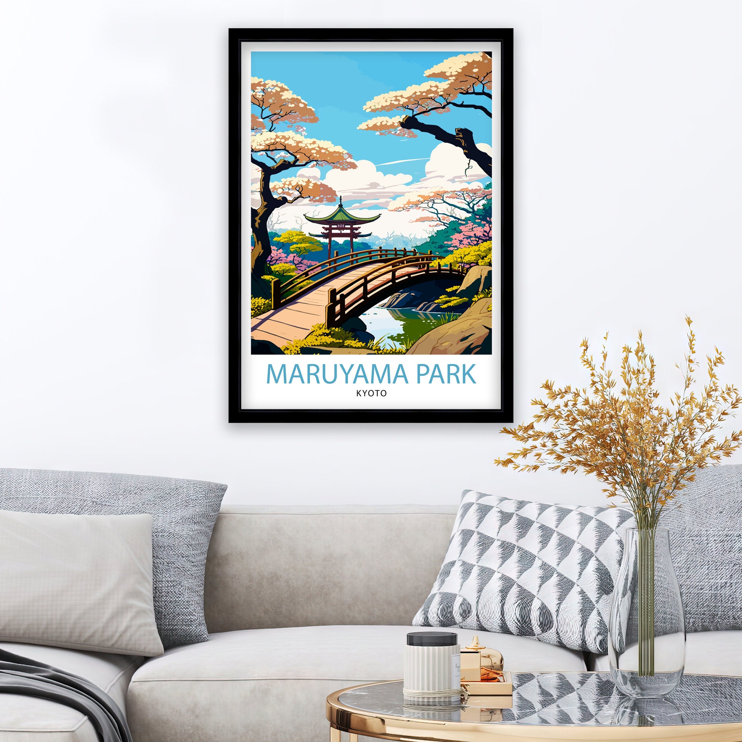 Maruyama Park Kyoto Art Print, Japan Travel Poster