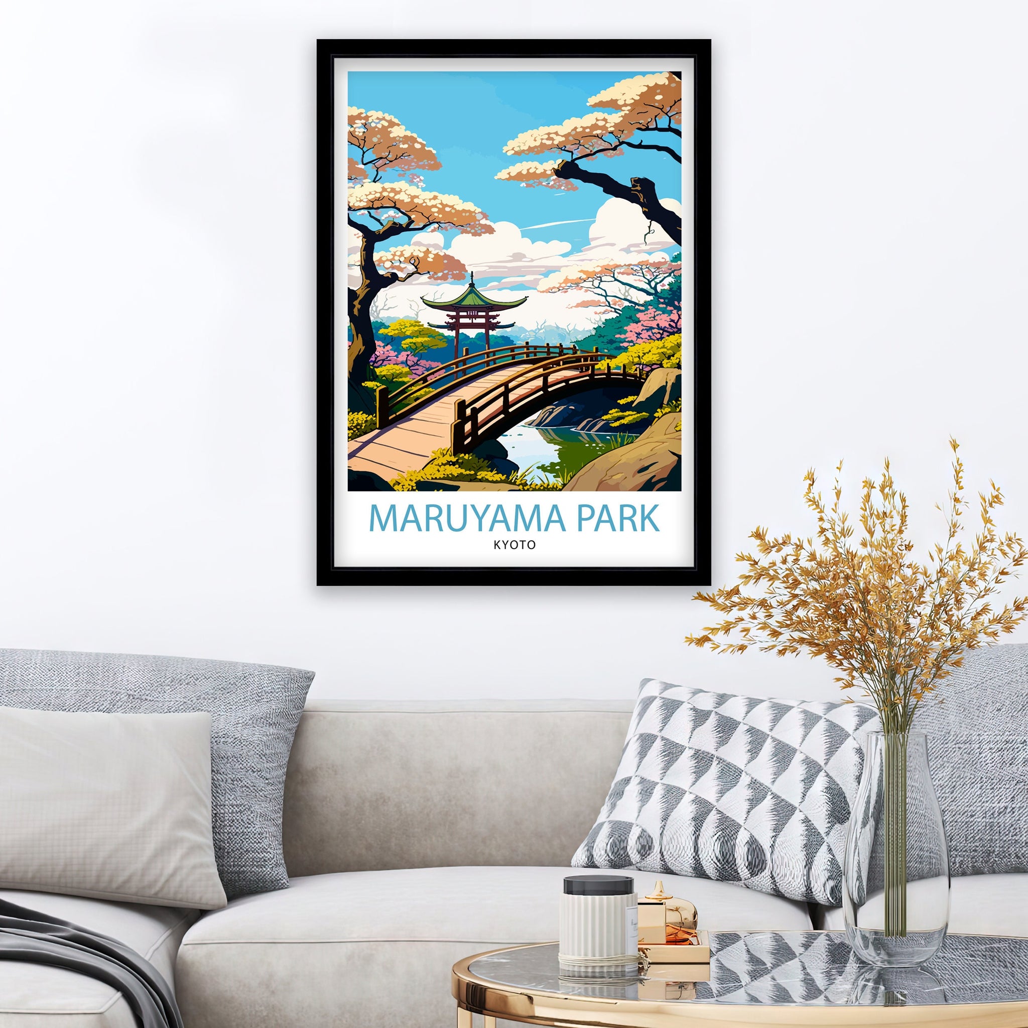 Maruyama Park Kyoto Art Print, Japan Travel Poster