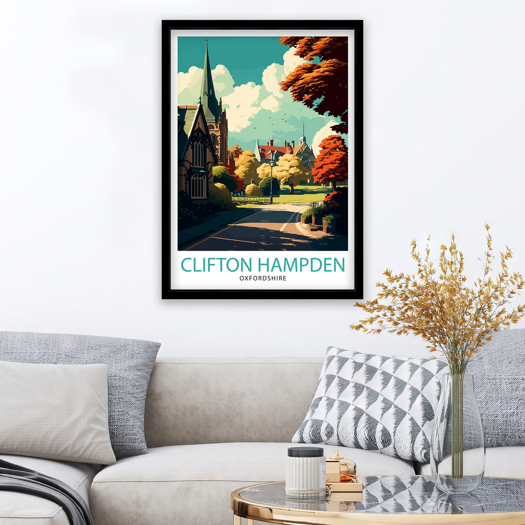 Clifton Hampden Travel Poster England