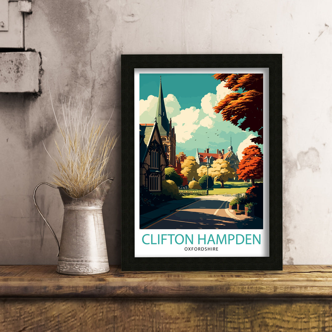 Clifton Hampden Travel Poster England