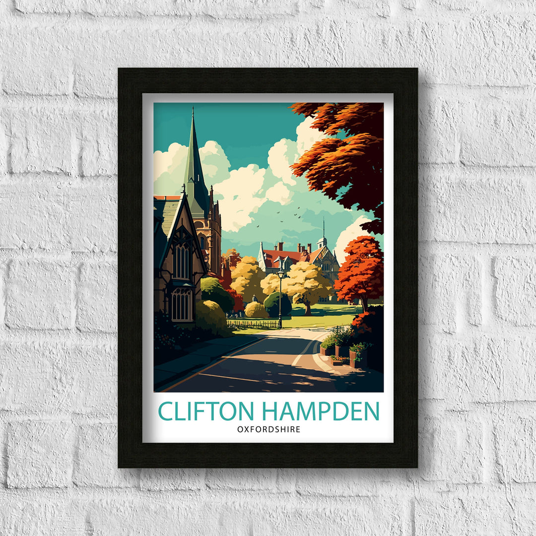 Clifton Hampden Travel Poster England