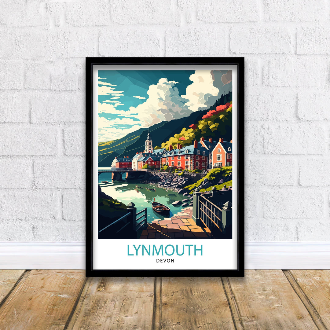 Lynmouth Devon Travel Poster Lynmouth