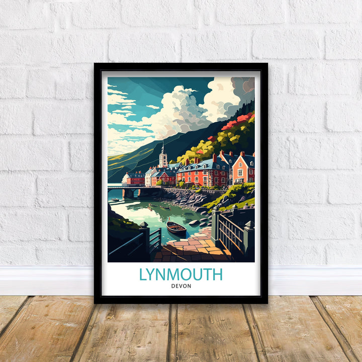 Lynmouth Devon Travel Poster Lynmouth