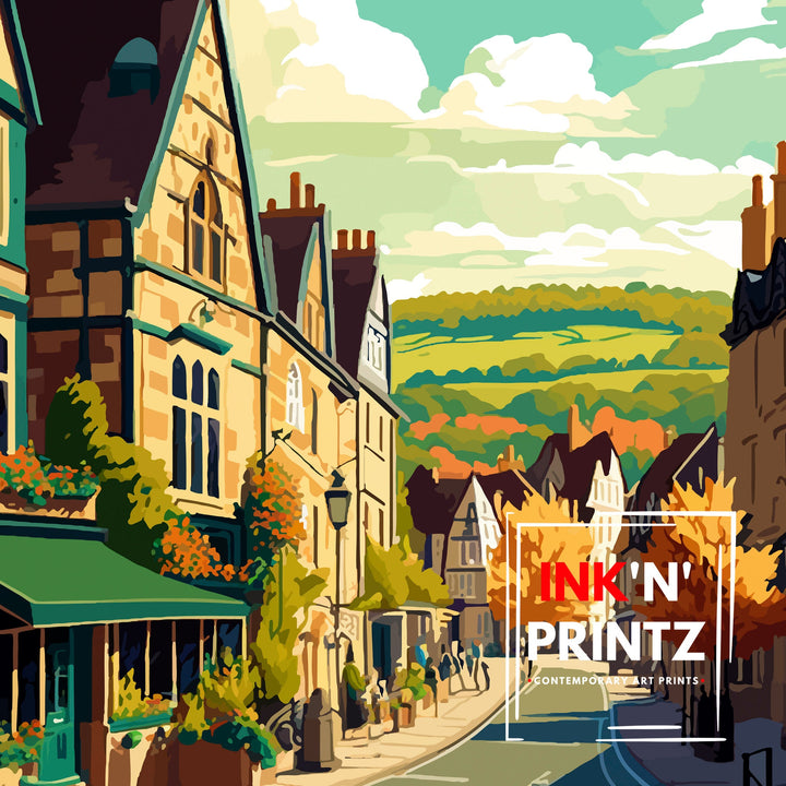 Broadway Cotswold Travel Poster Broadway