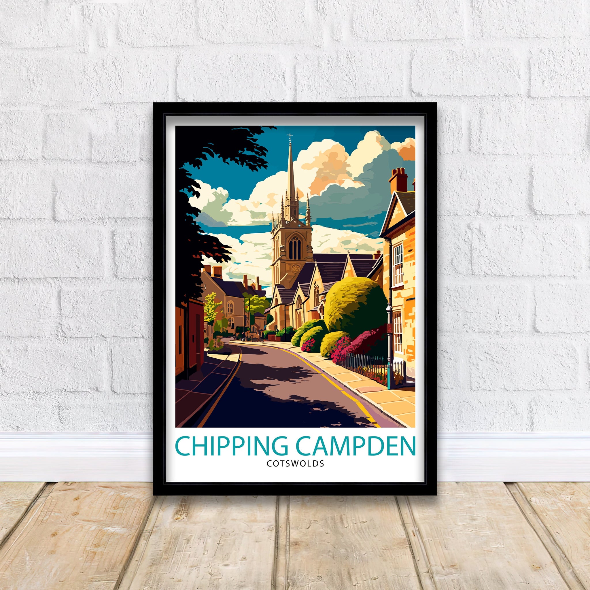 Chipping Campden Print, Illustrated Cotswolds Travel Poster