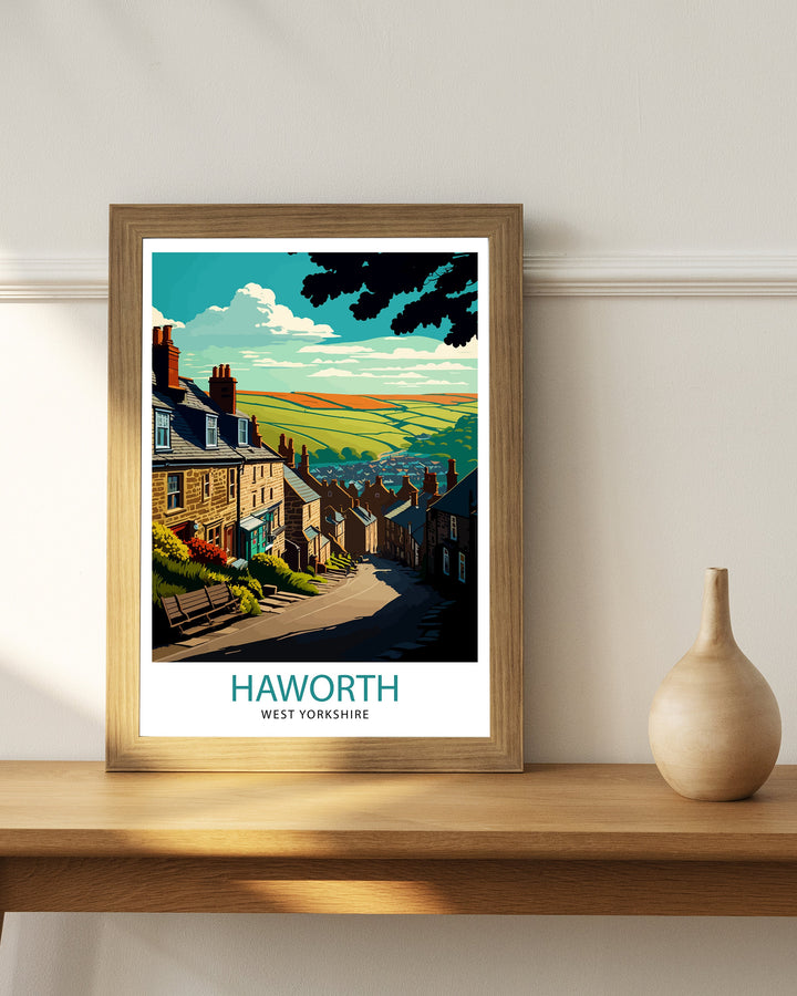 Haworth Yorkshire Travel Poster Haworth Wall Art Haworth Home Decor Haworth Illustration Yorkshire Travel Poster Gift For Haworth, England