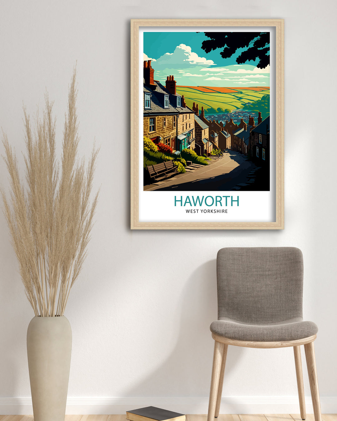 Haworth Yorkshire Travel Poster Haworth Wall Art Haworth Home Decor Haworth Illustration Yorkshire Travel Poster Gift For Haworth, England