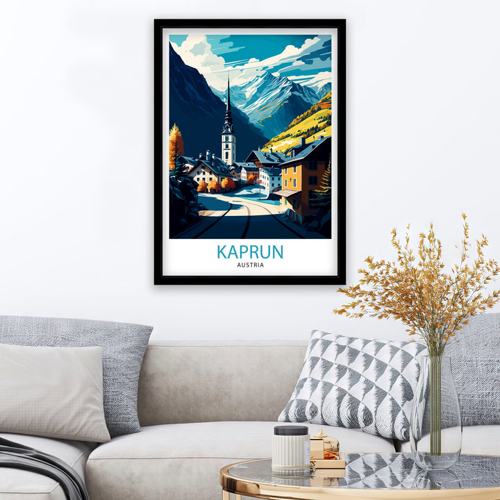 Kaprun Austria Travel Poster Kaprun Wall Art Kaprun Home Decor Austria Travel Poster Kaprun Illustration Gift for Kaprun Traveler