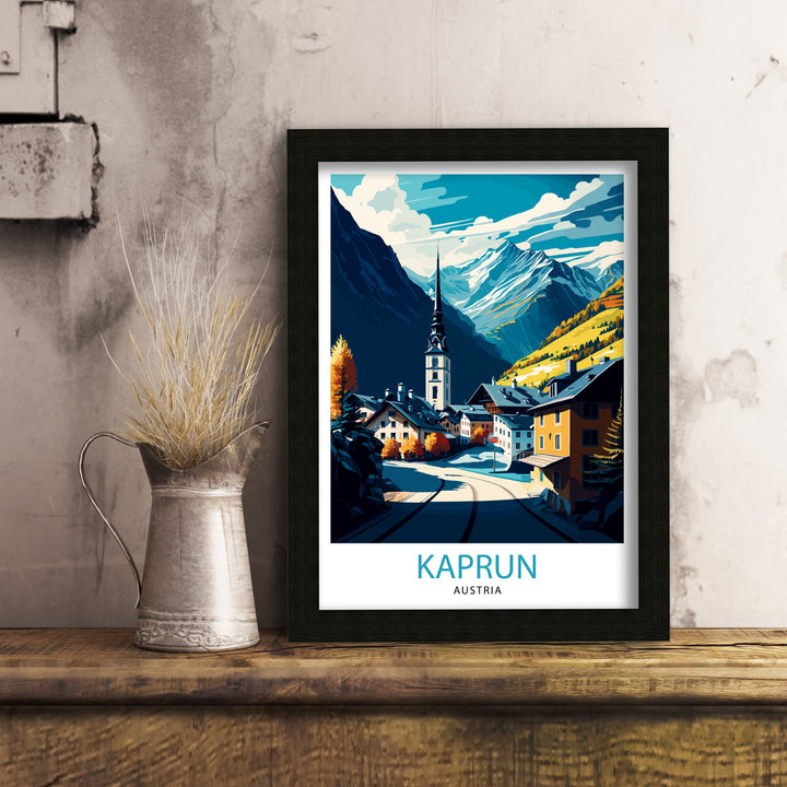 Kaprun Austria Travel Poster Kaprun Wall Art Kaprun Home Decor Austria Travel Poster Kaprun Illustration Gift for Kaprun Traveler