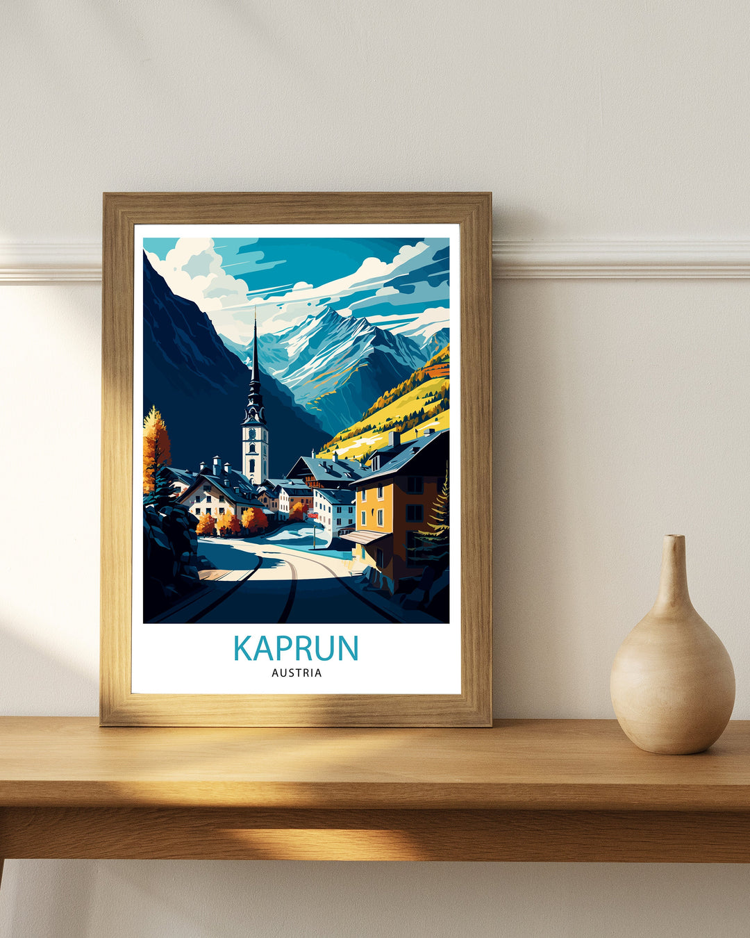 Kaprun Austria Travel Poster Kaprun Wall Art Kaprun Home Decor Austria Travel Poster Kaprun Illustration Gift for Kaprun Traveler