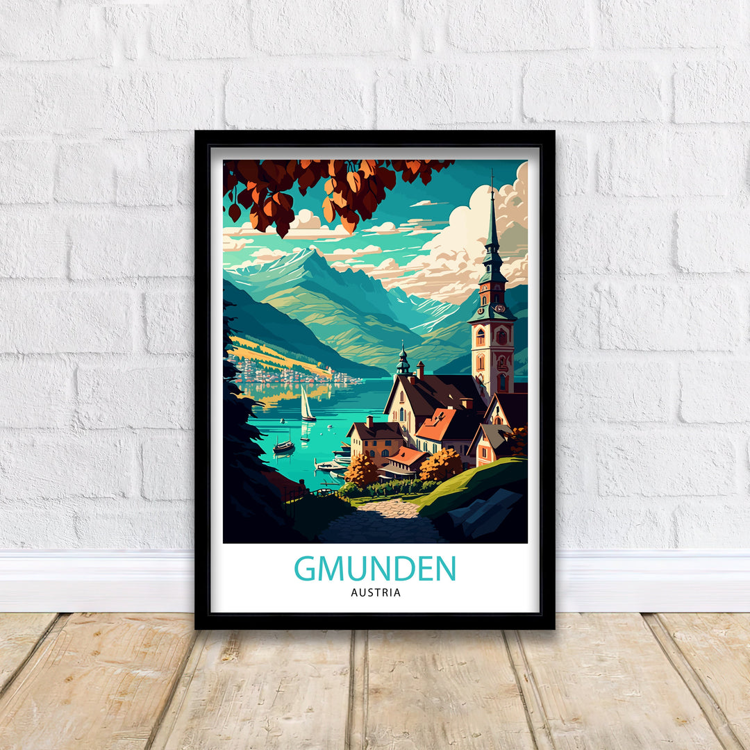 Gmunden Austria Travel Poster Gmunden