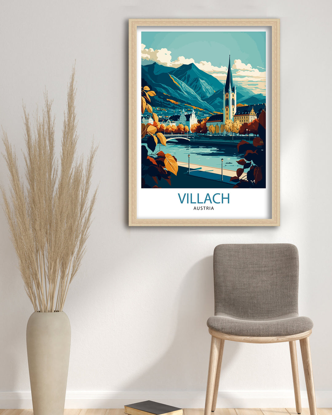 Villach Austria Travel Poster Villach