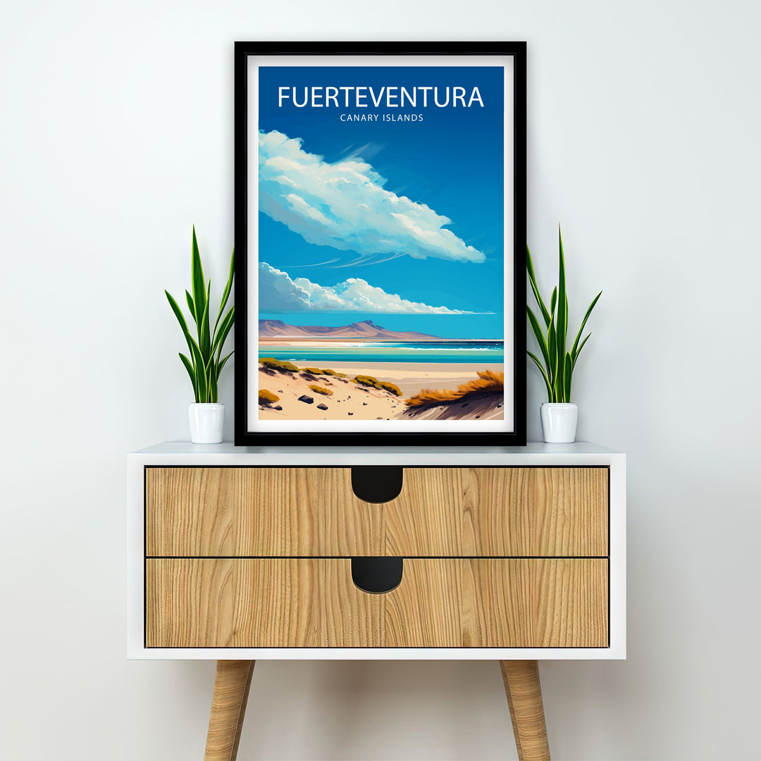 Fuerteventura Canary Islands Travel Poster Fuerteventura