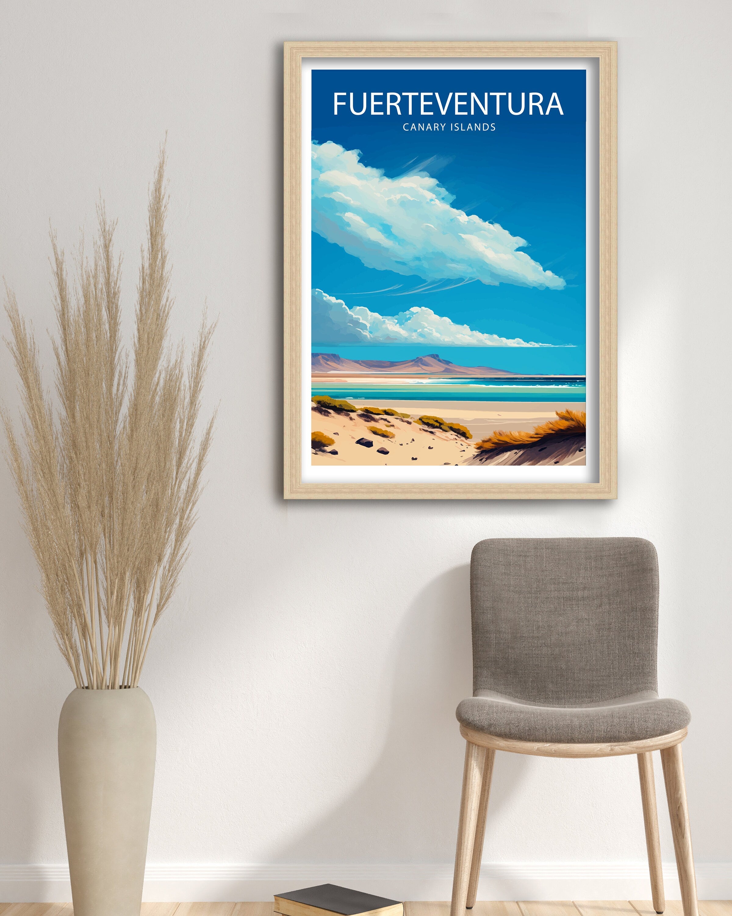 Fuerteventura Canary Islands Travel Print Fuerteventura Wall Decor Fuerteventura Poster Spain Travel Prints Fuerteventura Art Print