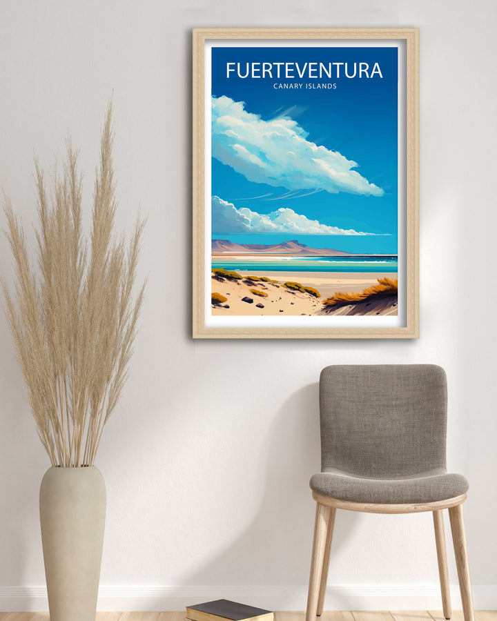 Fuerteventura Canary Islands Travel Poster Fuerteventura