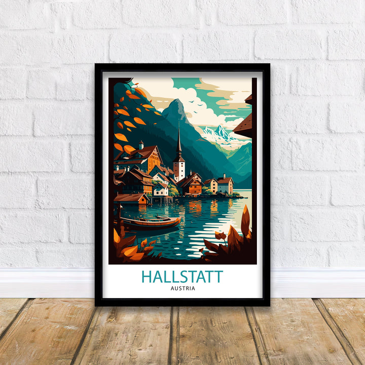 Hallstatt Austria Travel Poster Hallstatt