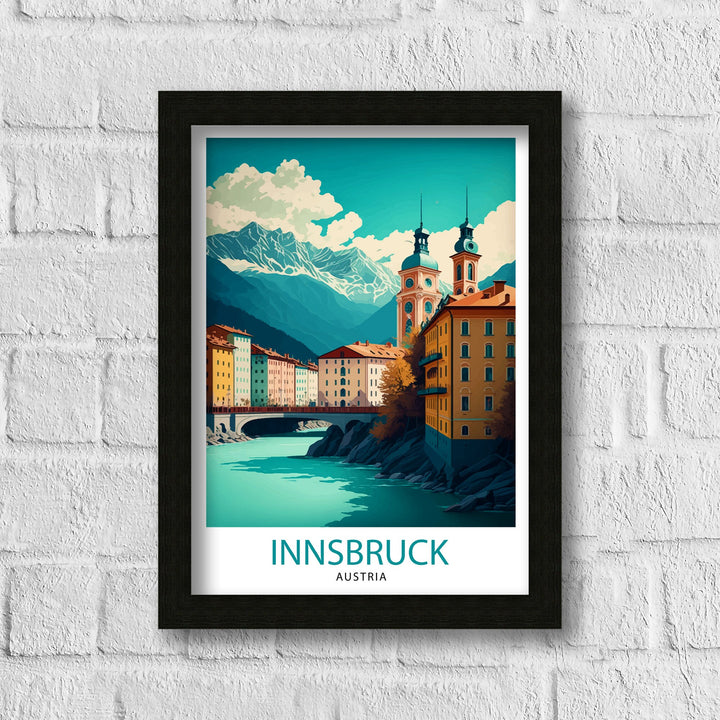 Innsbruck Austria Travel Poster Innsbruck