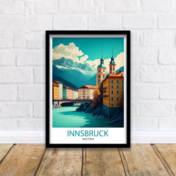 Innsbruck Austria Travel Poster Innsbruck