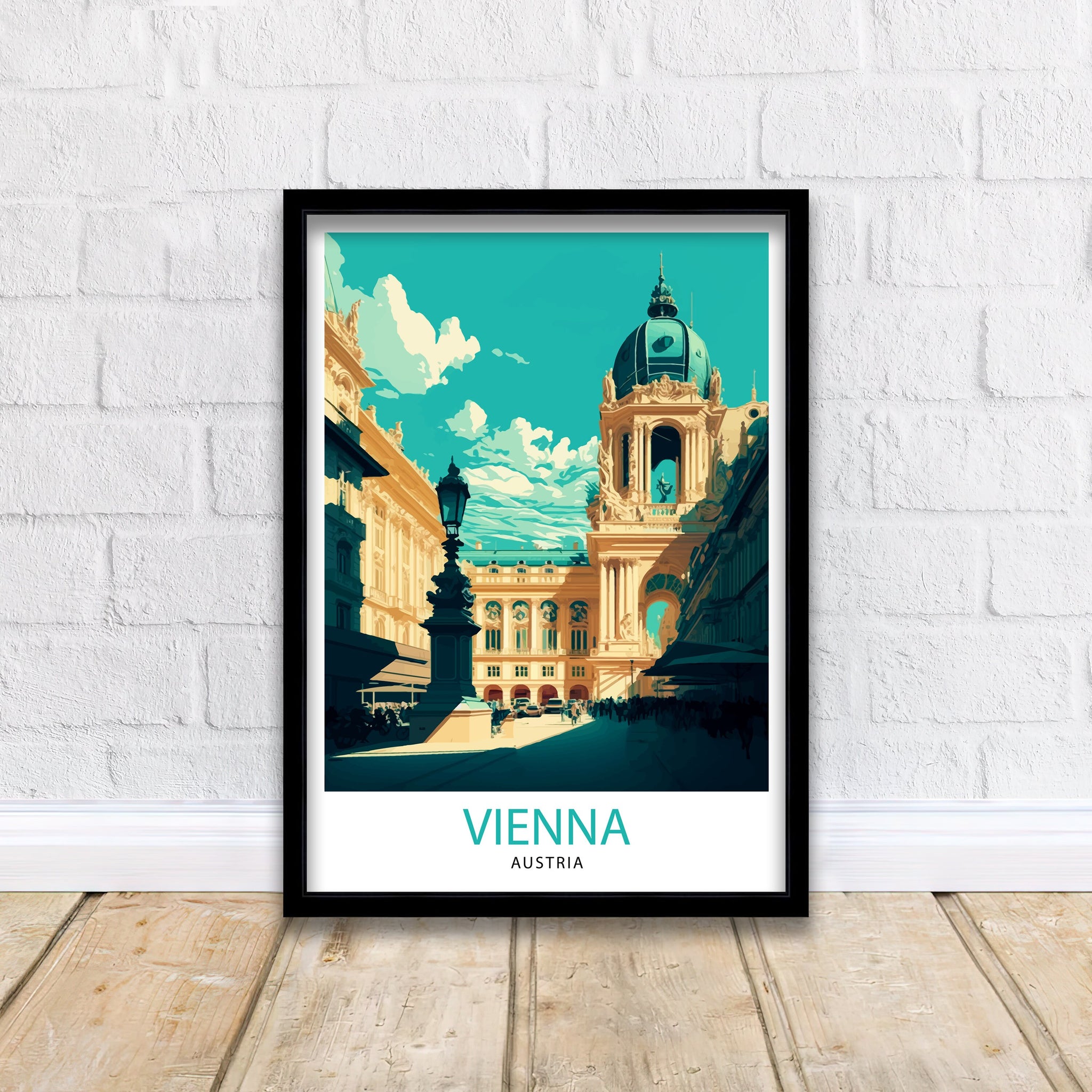 Vienna Austria Travel Poster Print, City Architecture Wall Art