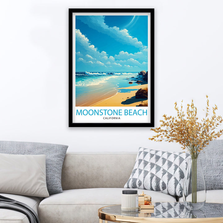 Moonstone Beach California Travel Poster