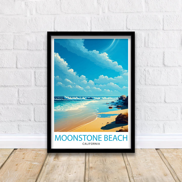 Moonstone Beach California Travel Poster