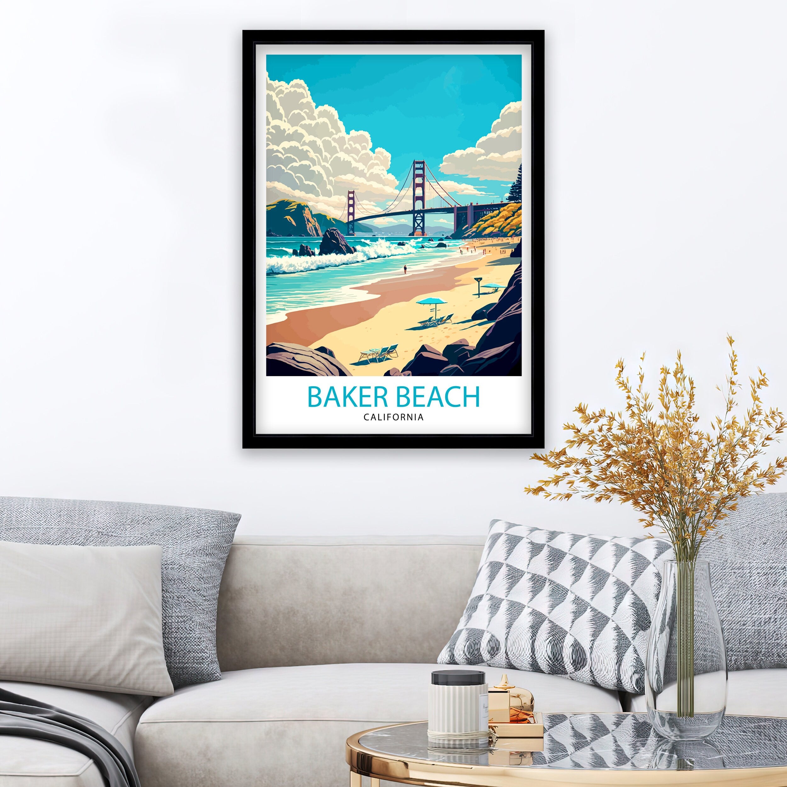 Baker Beach Art Print | Golden Gate Bridge, San Francisco Decor
