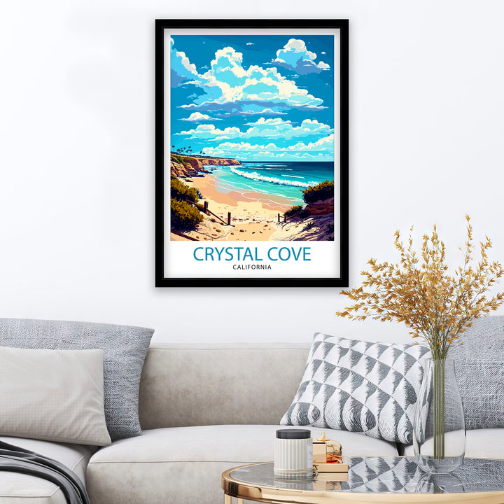 Crystal Cove Beach California Travel Poster