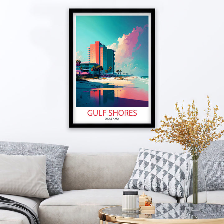 Gulf Shores Alabama Travel Poster