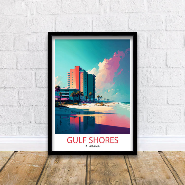 Gulf Shores Alabama Travel Poster