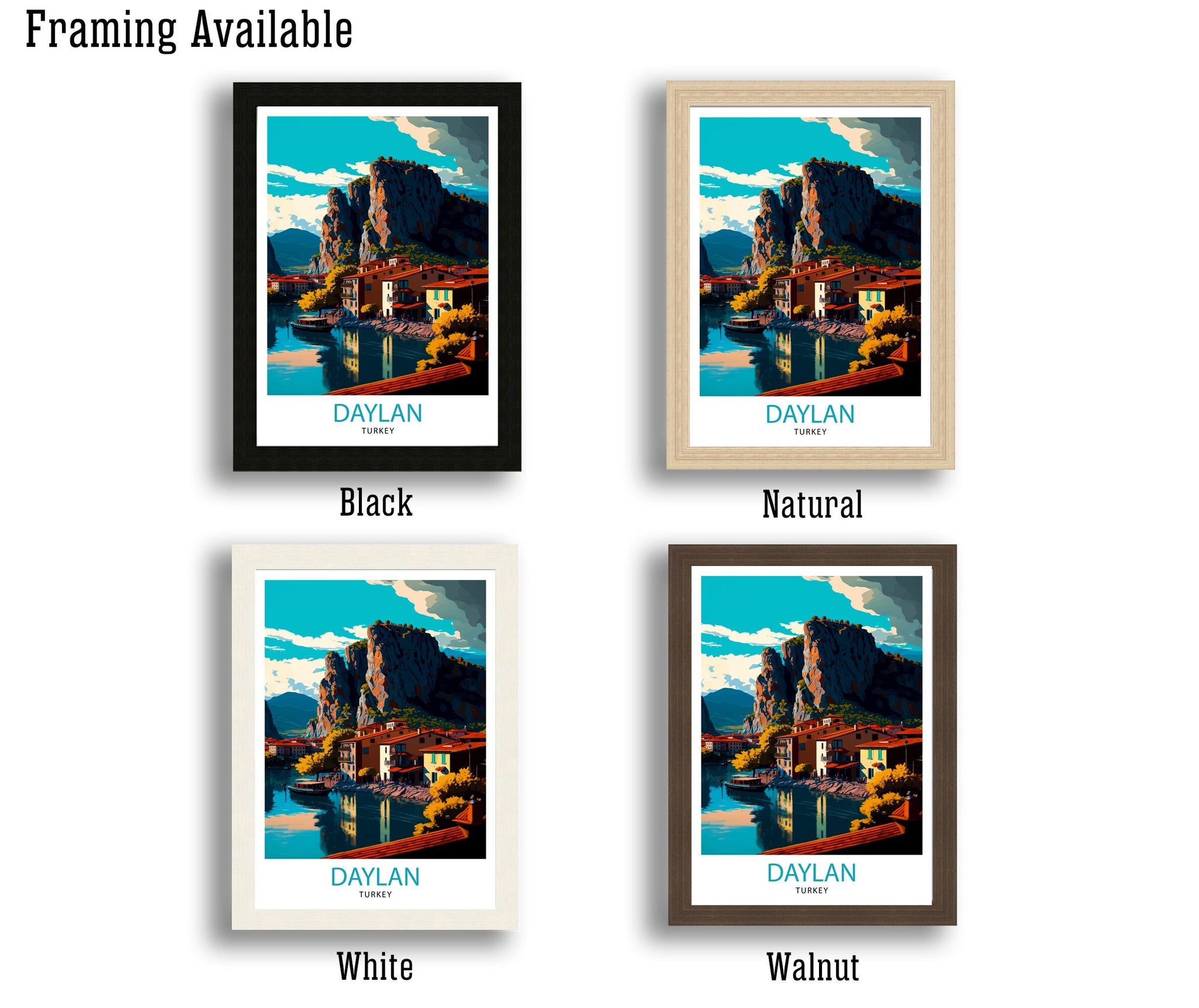 Dalyan Turkey Travel Print, Dalyan River Art
