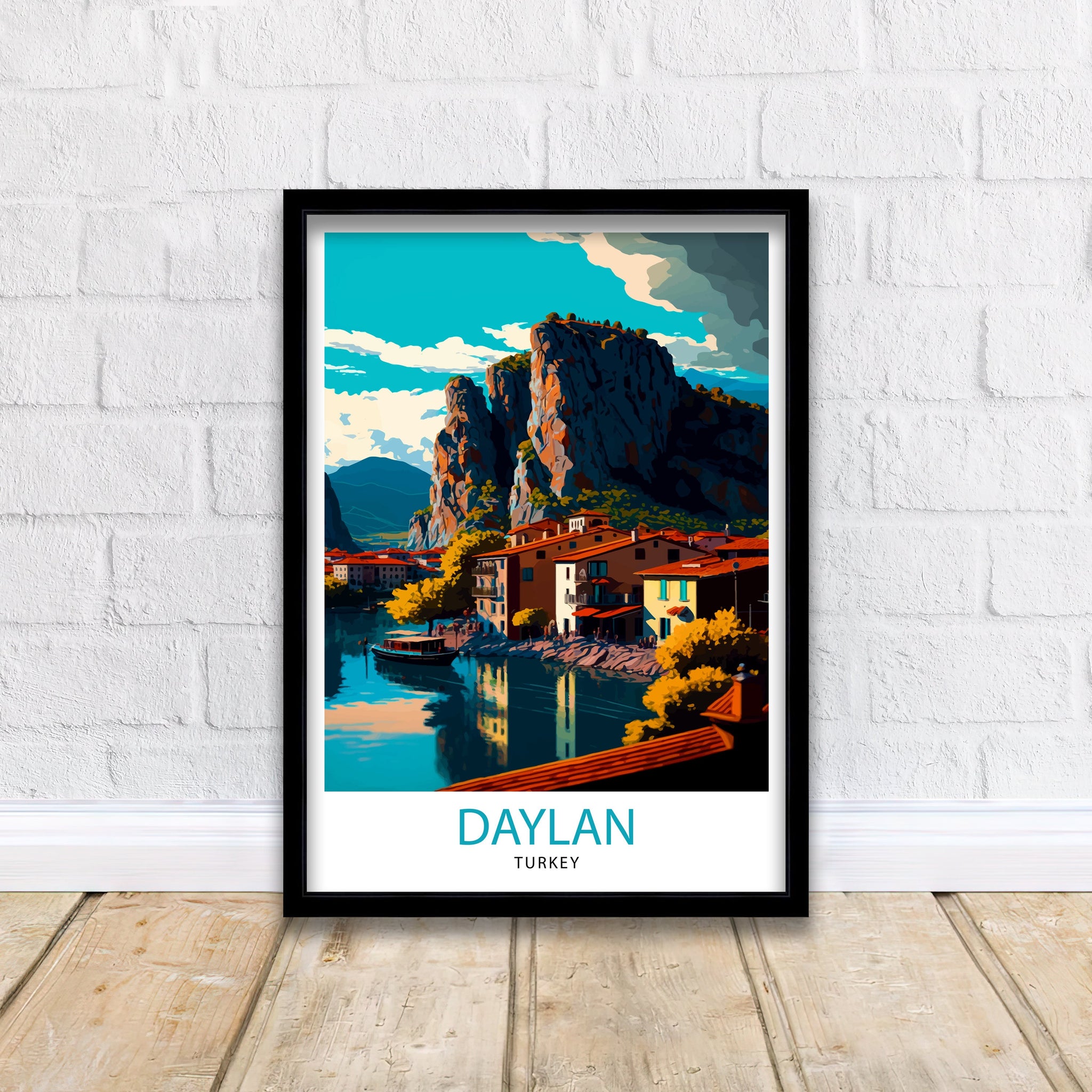 Dalyan Turkey Travel Print, Dalyan River Art
