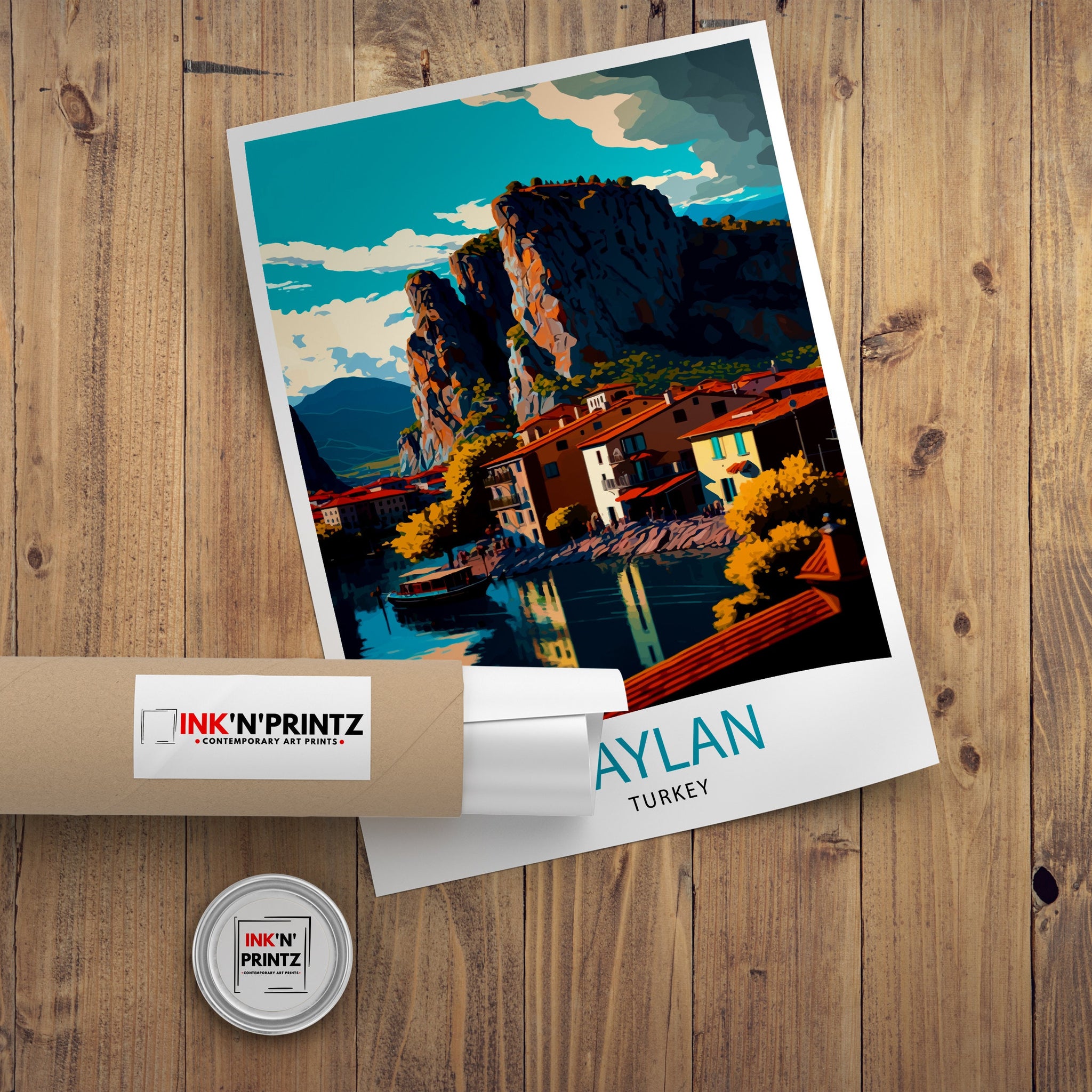 Dalyan Turkey Travel Print, Dalyan River Art