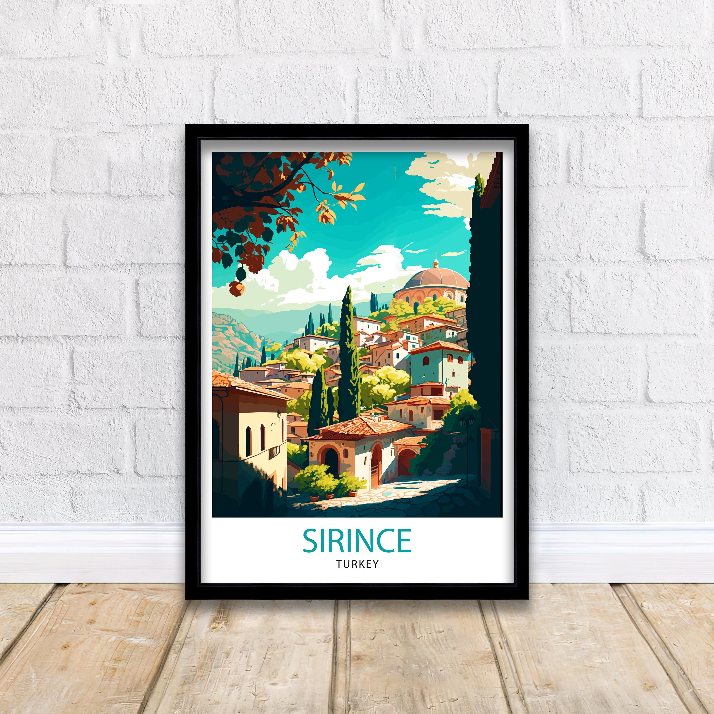 Sirince Turkey Travel Print Sirince Wall Decor Sirince Home Living Decor Sirince Illustration Travel Poster Gift For Sirince Turkey Home