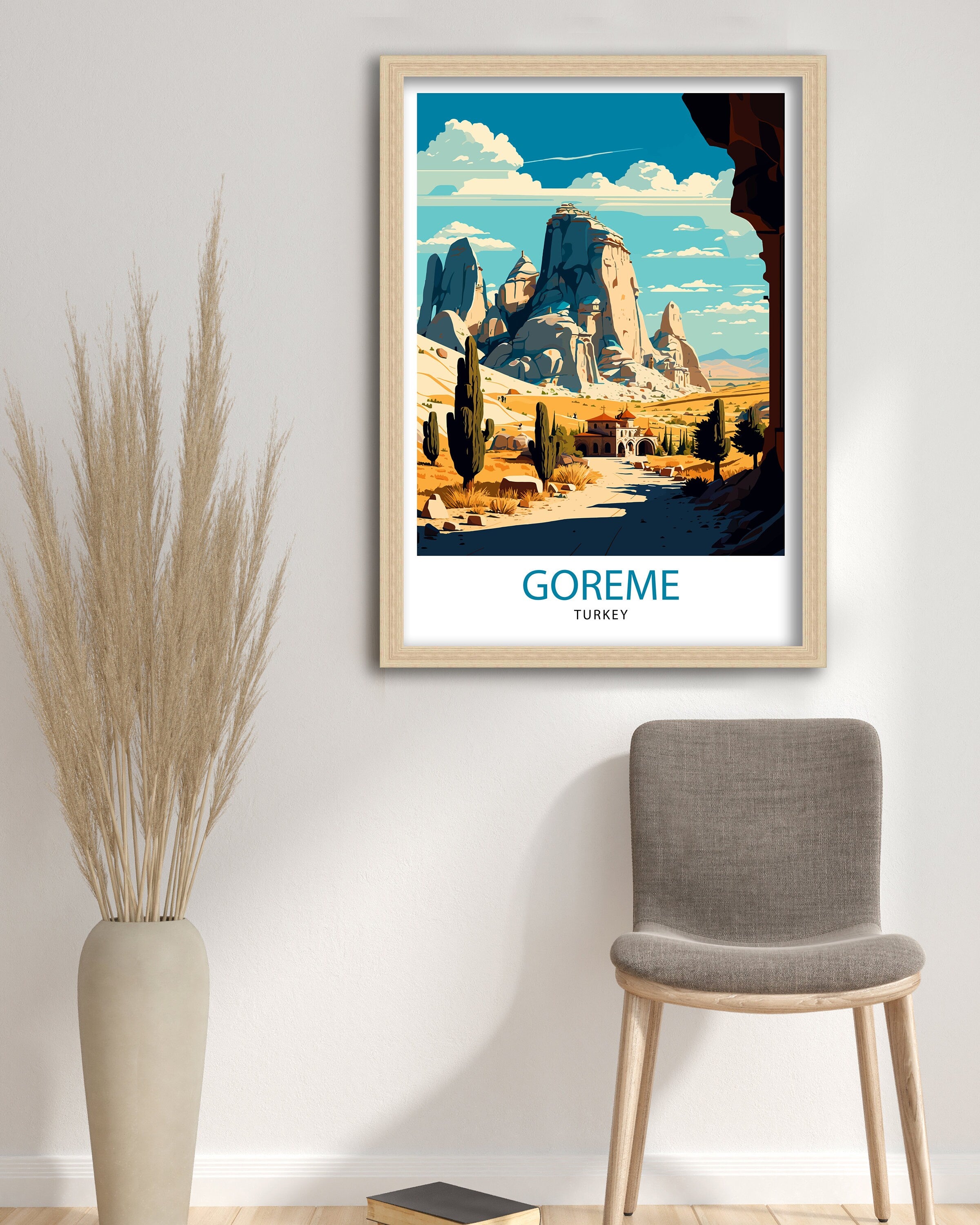 Goreme Turkey Travel Print, Cappadocia Art Poster
