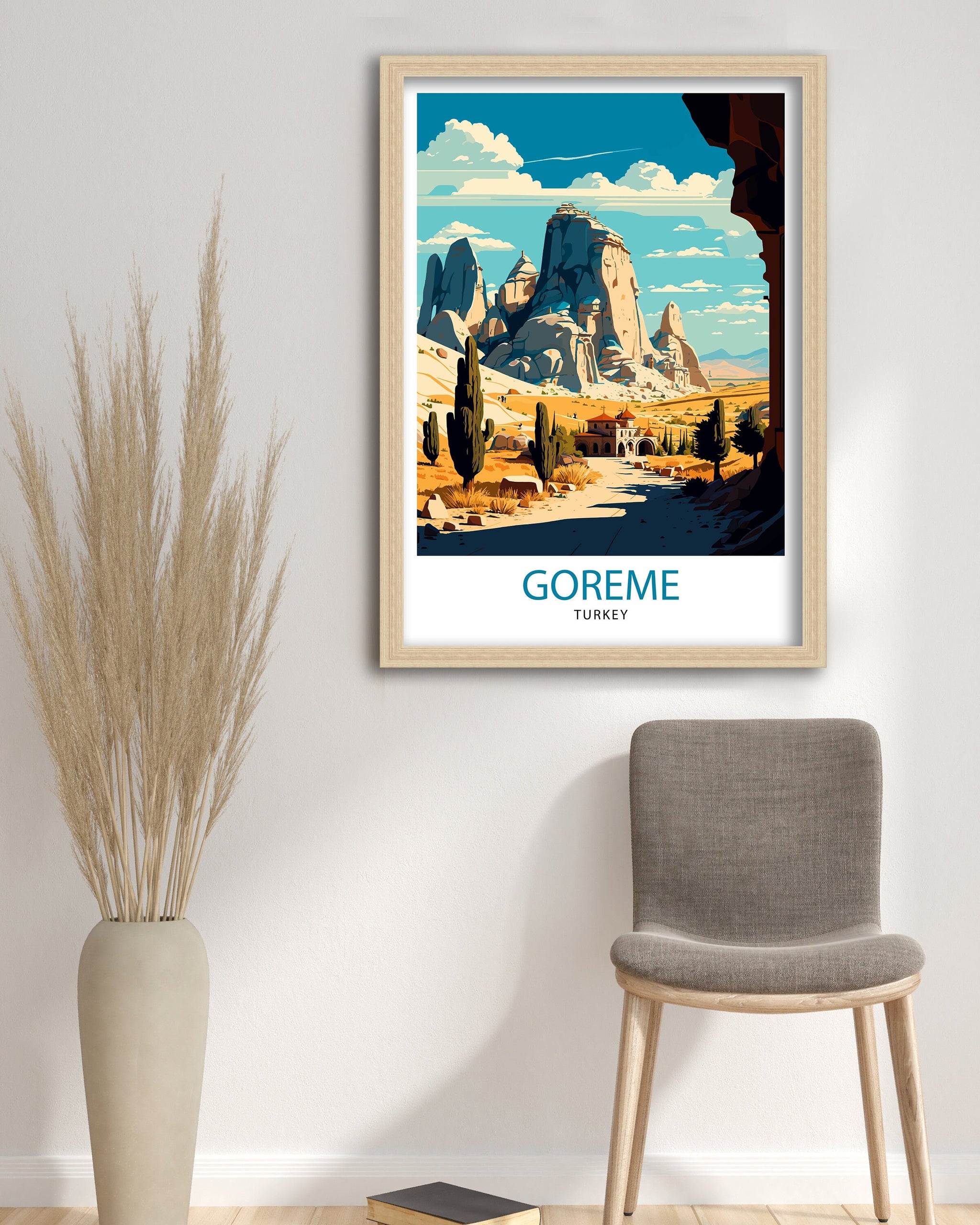 Goreme Turkey Travel Print, Cappadocia Art Poster