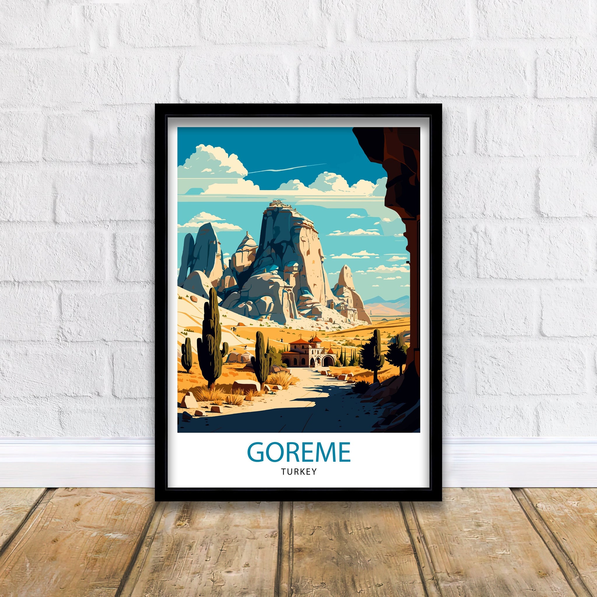 Goreme Turkey Travel Print, Cappadocia Art Poster