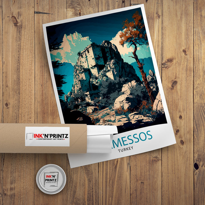 Termessos Turkey Travel Poster Termessos Wall Art Termessos Home Living Decor Termessos Illustration Travel Poster Gift For Termessos Turkey