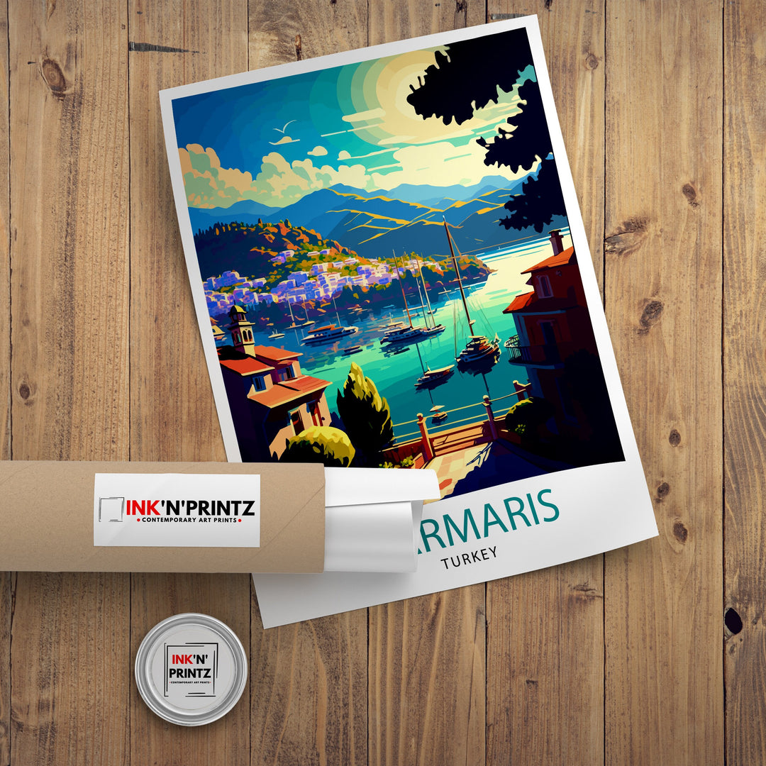 Marmaris Turkey Travel Poster Marmaris Wall Art Marmaris Home Decor Marmaris Turkey Illustration Travel Poster Gift for Marmaris Turkey