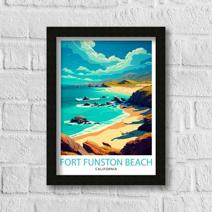 Fort Funston California Travel Print| Fort Funston Wall Art California Beach Print San Francisco Coastal Decor Travel Poster Gift for Beach