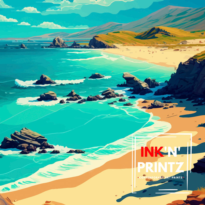 Fort Funston California Travel Print| Fort Funston Wall Art California Beach Print San Francisco Coastal Decor Travel Poster Gift for Beach