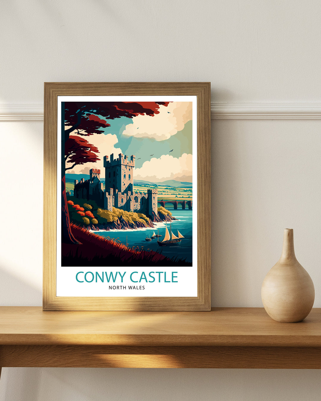 Conwy Castle Travel Poster Wales