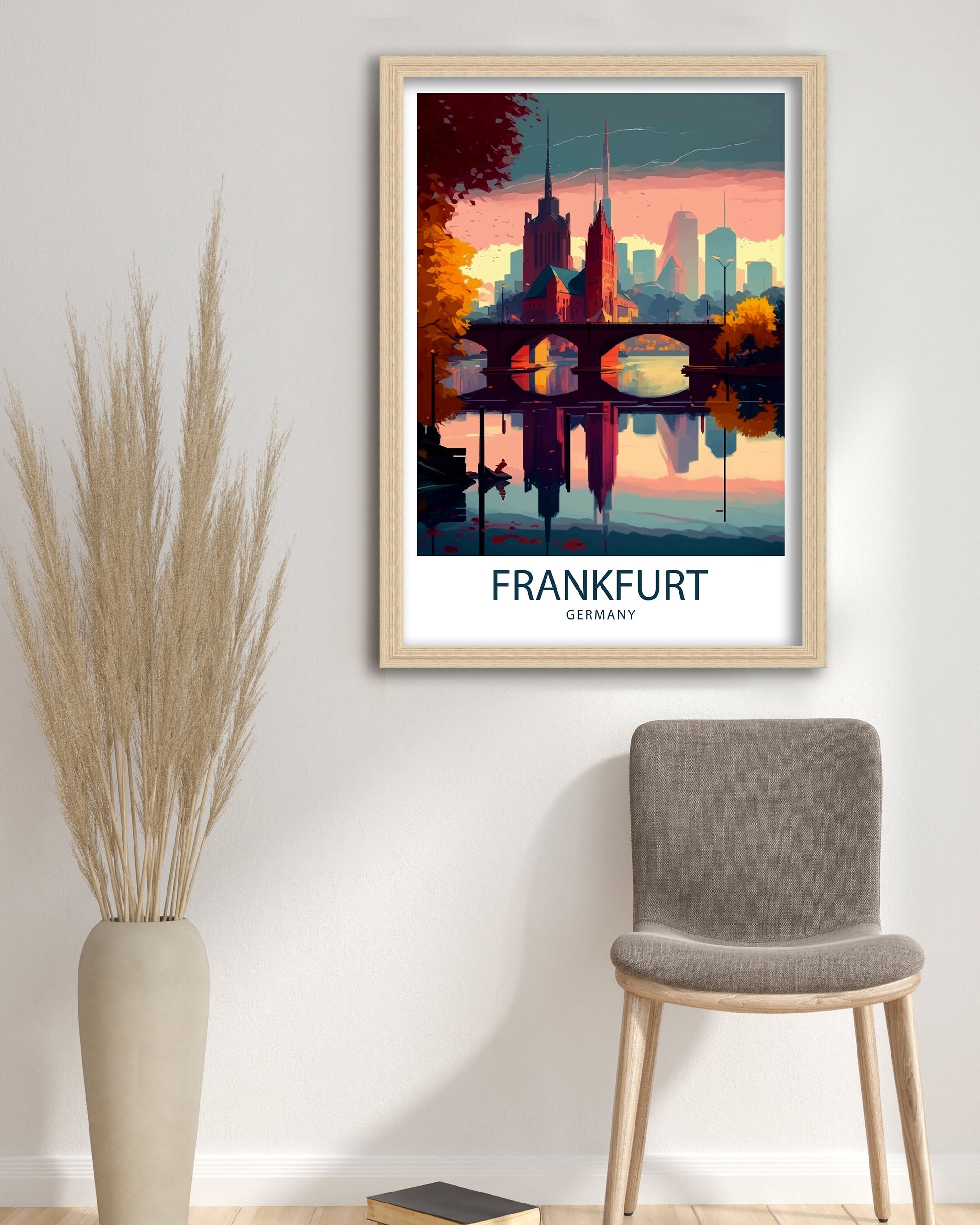 Frankfurt Germany Travel Print Frankfurt Wall Art Germany Travel Poster Frankfurt Illustration Germany Wall Decor Frankfurt Gift