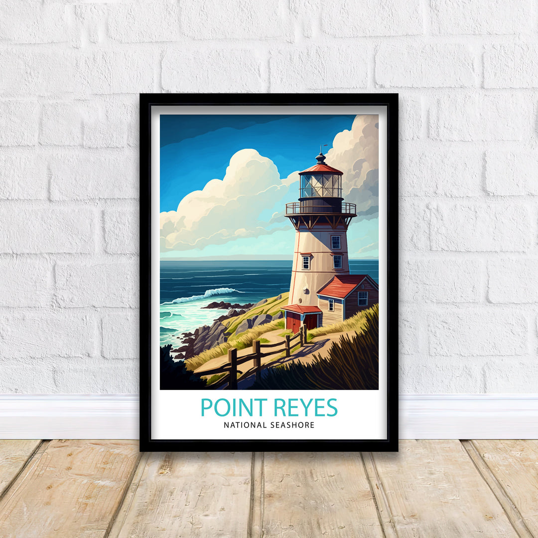 Point Reyes National Seashore Travel Print| California Wall Decor Home Living Decor Point Reyes Illustration Travel Poster Gift For Nature