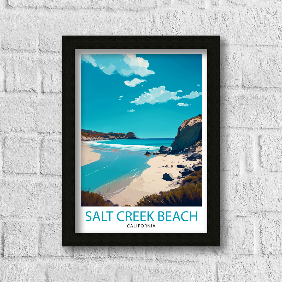 Salt Creek Beach California Travel Print| Poster Beach Wall Art Coastal Decor, California Wall Decor Surfing Poster Ocean Art Beach House