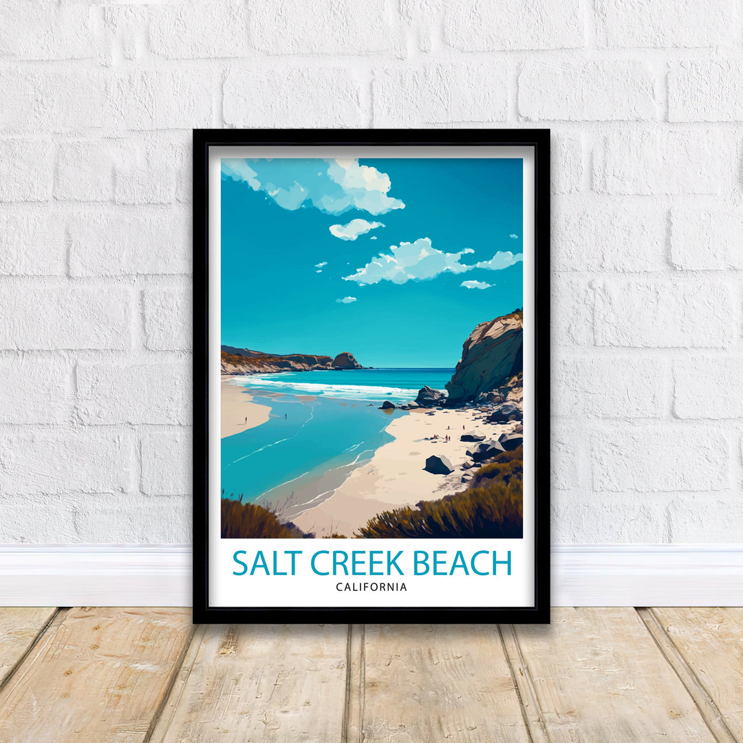 Salt Creek Beach California Travel Print| Poster Beach Wall Art Coastal Decor, California Wall Decor Surfing Poster Ocean Art Beach House