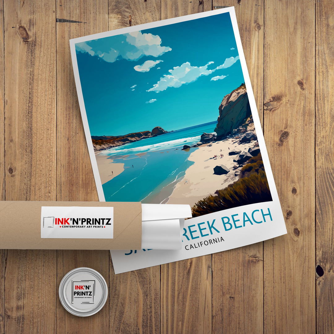 Salt Creek Beach California Travel Print| Poster Beach Wall Art Coastal Decor, California Wall Decor Surfing Poster Ocean Art Beach House