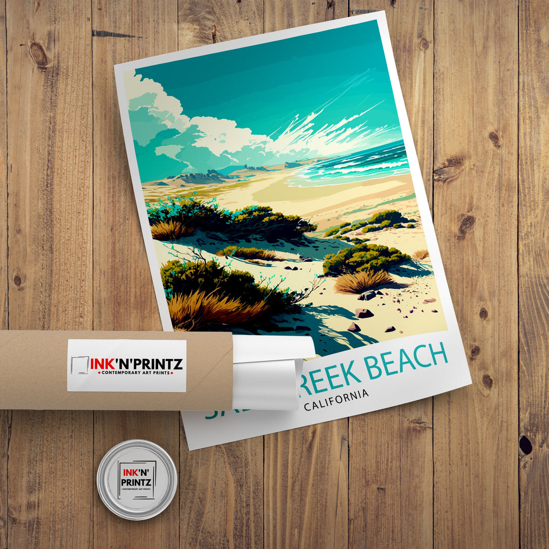 Salt Creek Beach California Travel Print| Poster Beach Wall Art Coastal Decor, California Wall Decor Surfing Poster Ocean Art Beach House